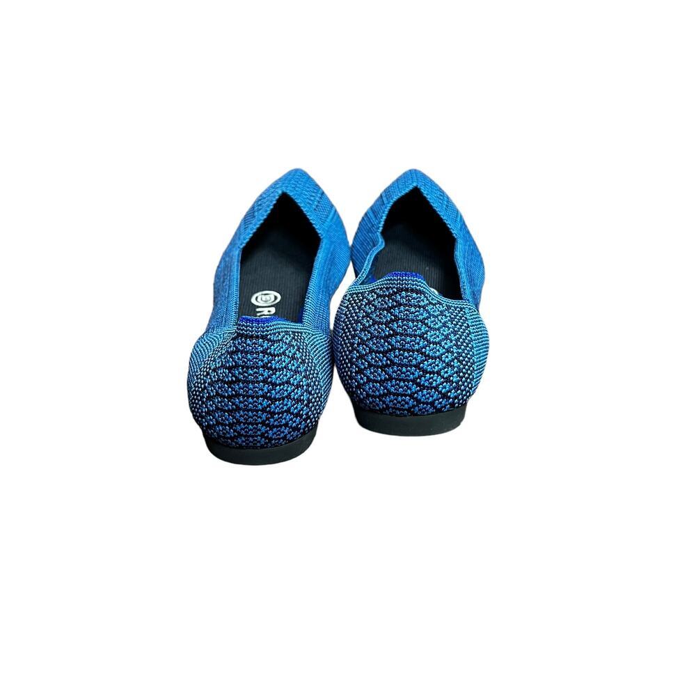 Rothy’s The Point Flat In Lapis Python Blue Rare … - image 6